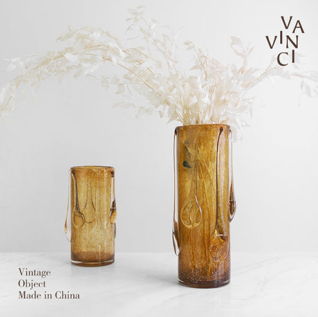 VAVINCI Xiangling Elegant Retro Handmade Glass Vase from VAVINCI