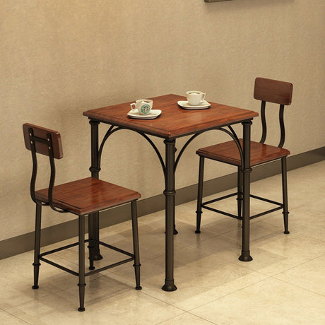 WEIMEI Ainsworth Rustic Industrial Design Table & Chair Set from WEIMEI