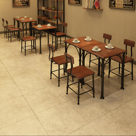 WEIMEI Ainsworth Rustic Industrial Design Table & Chair Set from WEIMEI