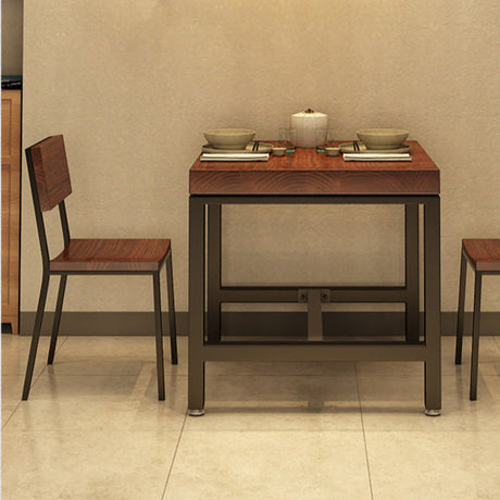 WEIMEI Marcellus Rustic Natural Wooden Square Milk Tea Table High Chair from WEIMEI