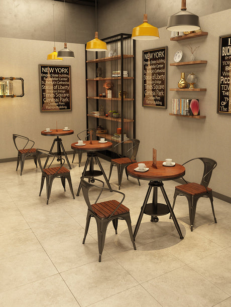 WEIMEI Marisol Vintage Adjustable Round Table & Chair Set from WEIMEI