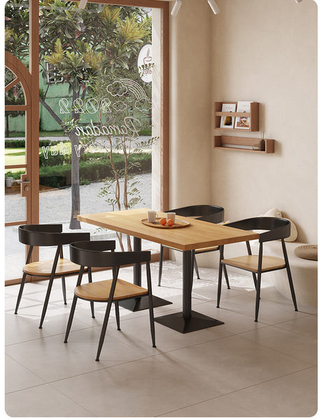 WEIMEI Santiago Rustic Solid Wood Dining Table Set from WEIMEI