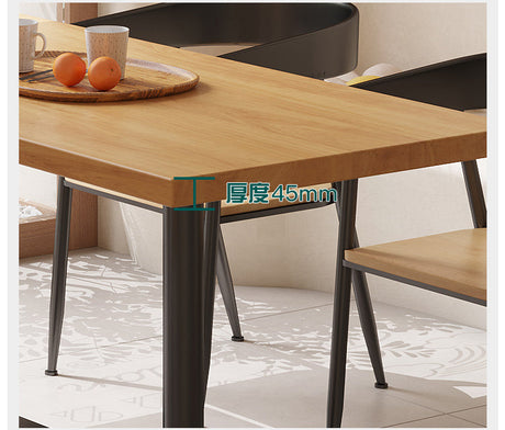 WEIMEI Santiago Rustic Solid Wood Dining Table Set from WEIMEI