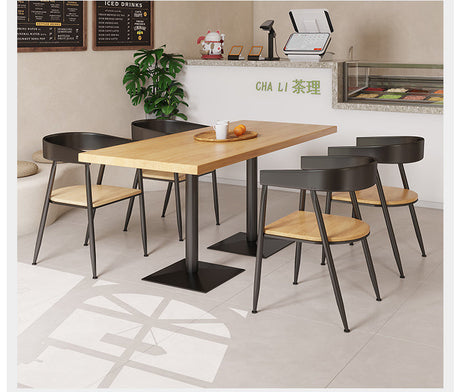 WEIMEI Santiago Rustic Solid Wood Dining Table Set from WEIMEI