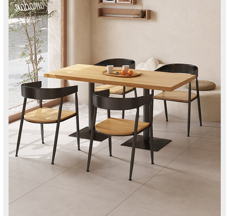 WEIMEI Santiago Rustic Solid Wood Dining Table Set from WEIMEI