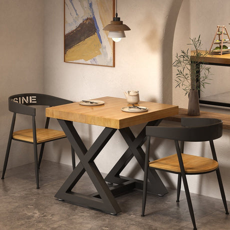 WEIMEI Takasaki Elegant Iron-Wood Dining Table Set from WEIMEI