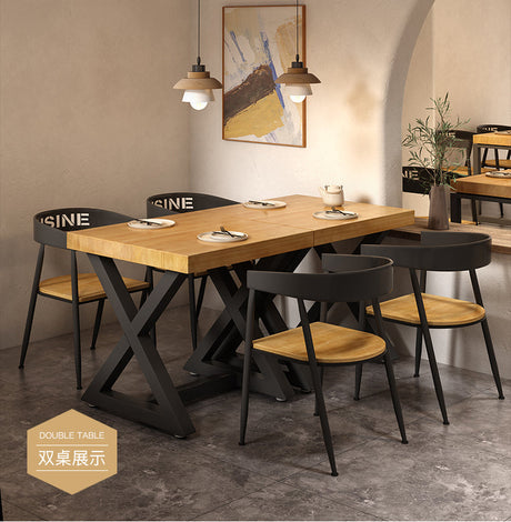 WEIMEI Takasaki Elegant Iron-Wood Dining Table Set from WEIMEI