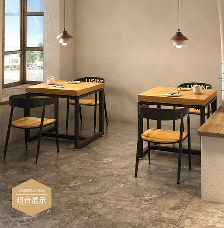 WEIMEI Takasaki Elegant Iron-Wood Dining Table Set from WEIMEI