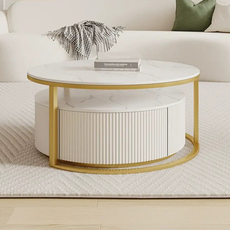XIMIKA Alaric Luxurious Modern Rock Board Coffee Table from XIMIKA