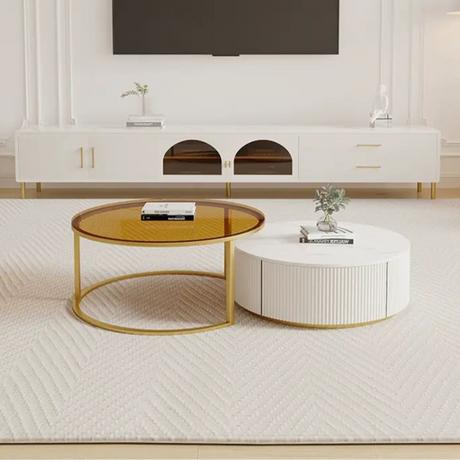 XIMIKA Alaric Luxurious Modern Rock Board Coffee Table from XIMIKA