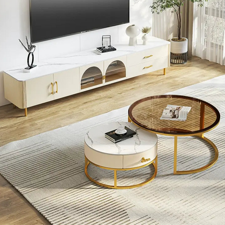 XIMIKA Isolde Elegant Modern Combination Coffee Table Cabinet from XIMIKA