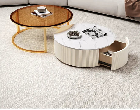 XIMIKA Isolde Sleek Glass Minimalist Coffee Table from XIMIKA