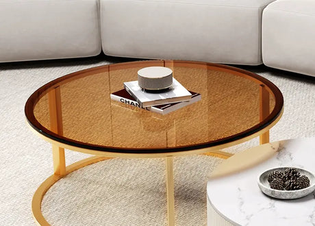 XIMIKA Isolde Sleek Glass Minimalist Coffee Table from XIMIKA