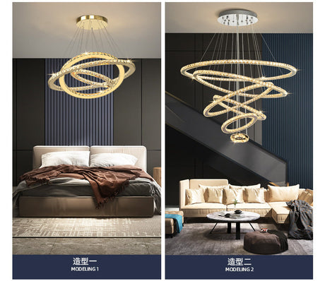 YDZM Marisol Elegant Crystal Country House Ceiling Lamp from YDZM
