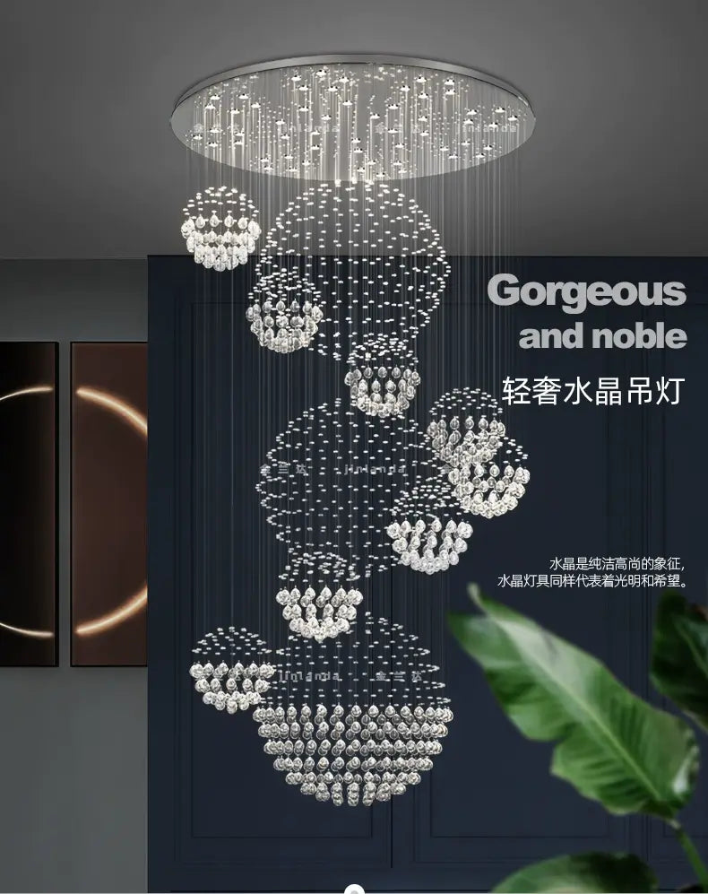 YDZM Minato Elegant Crystal Ceiling Lamp from YDZM