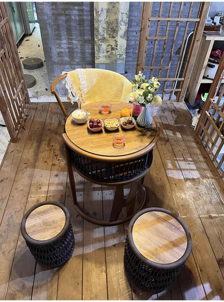 ZIYE Aravind Elegant Compact Balcony Tea Table Set from ZIYE