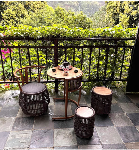 ZIYE Aravind Elegant Compact Balcony Tea Table Set from ZIYE