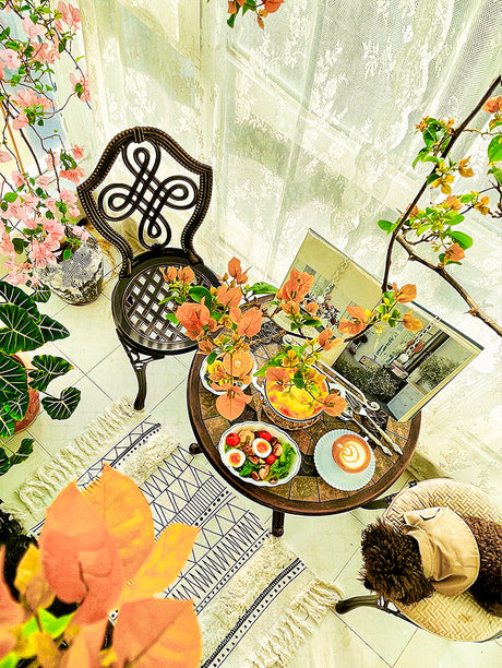 ZIYE Fujiko Elegant Wrought Iron 3-Piece Coffee Table Set from ZIYE