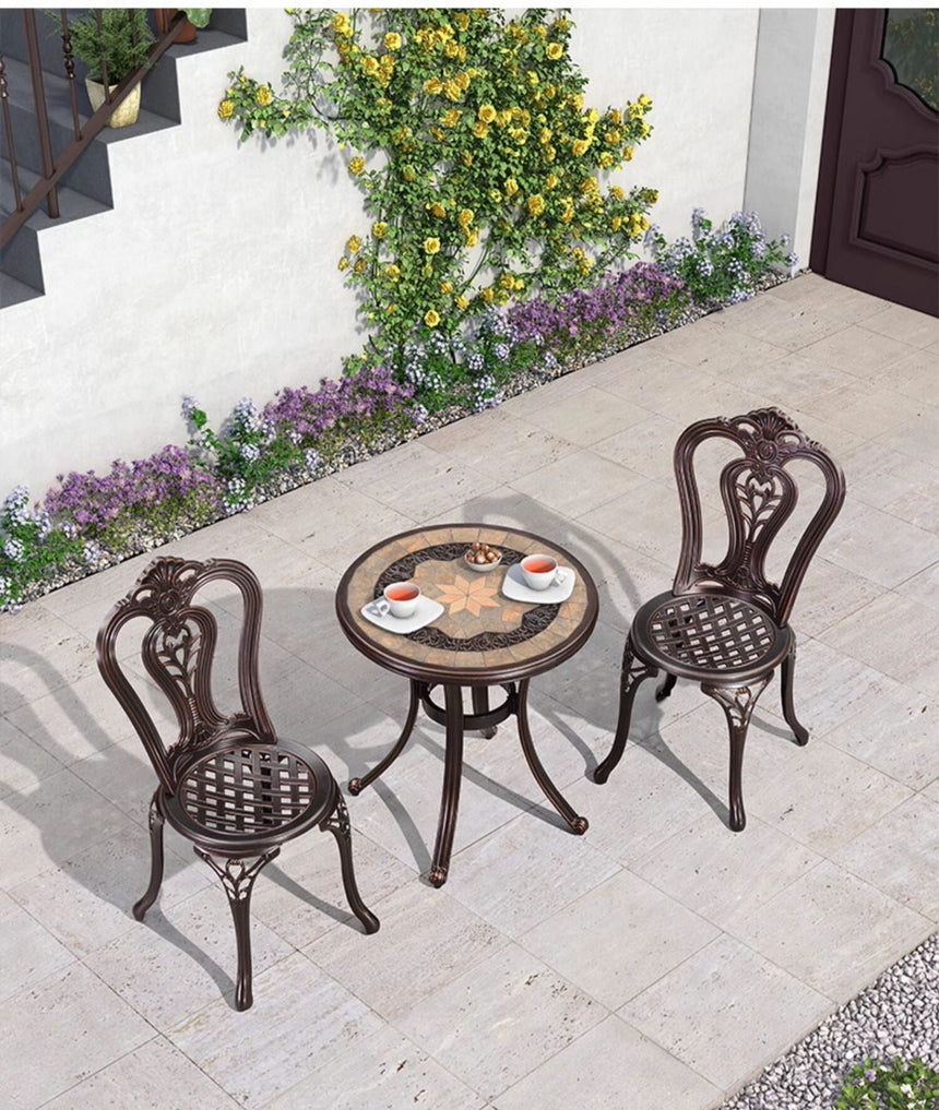 ZIYE Fujiko Elegant Wrought Iron 3-Piece Coffee Table Set from ZIYE