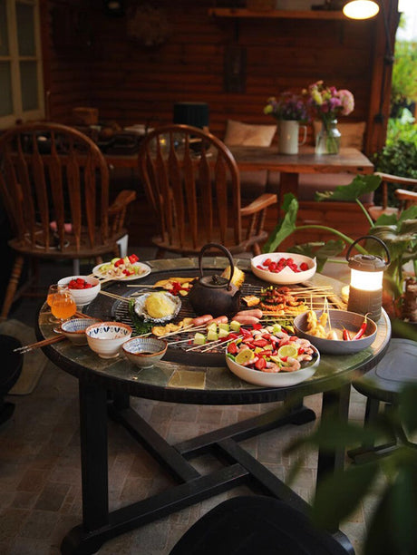 ZIYE Haruki Elegant Iron Grilling Table Set from ZIYE
