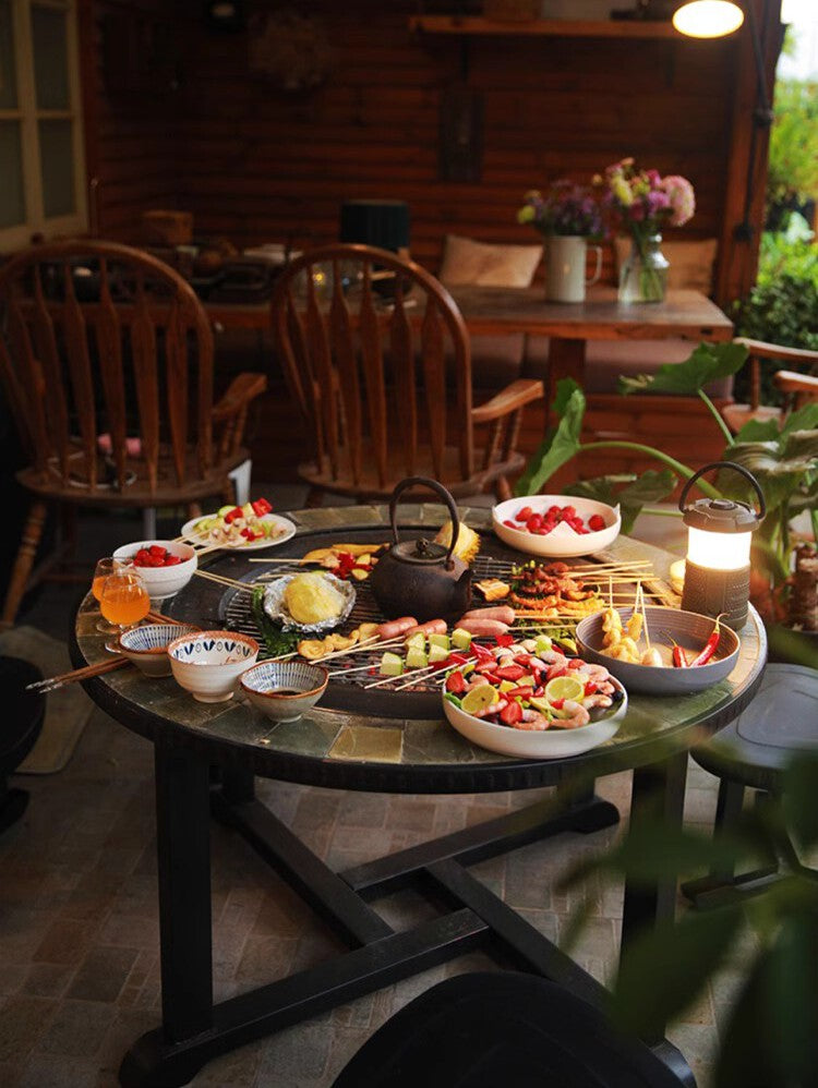 ZIYE Haruki Elegant Iron Grilling Table Set from ZIYE