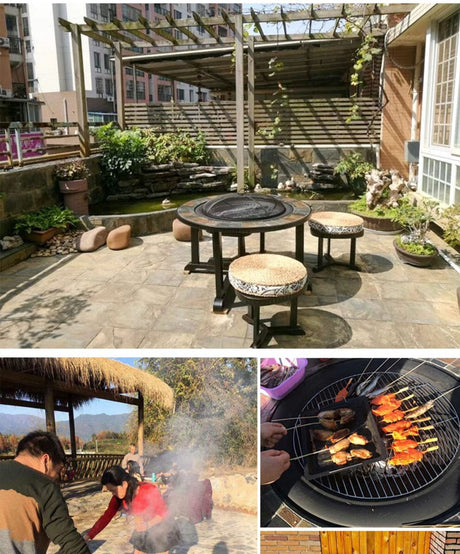 ZIYE Haruki Elegant Iron Grilling Table Set from ZIYE