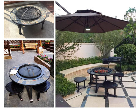 ZIYE Haruki Elegant Iron Grilling Table Set from ZIYE