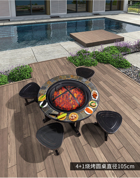 ZIYE Haruki Elegant Iron Grilling Table Set from ZIYE