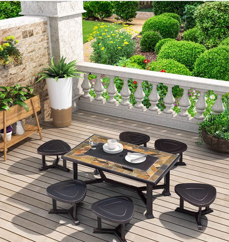 ZIYE Haruki Elegant Iron Grilling Table Set from ZIYE