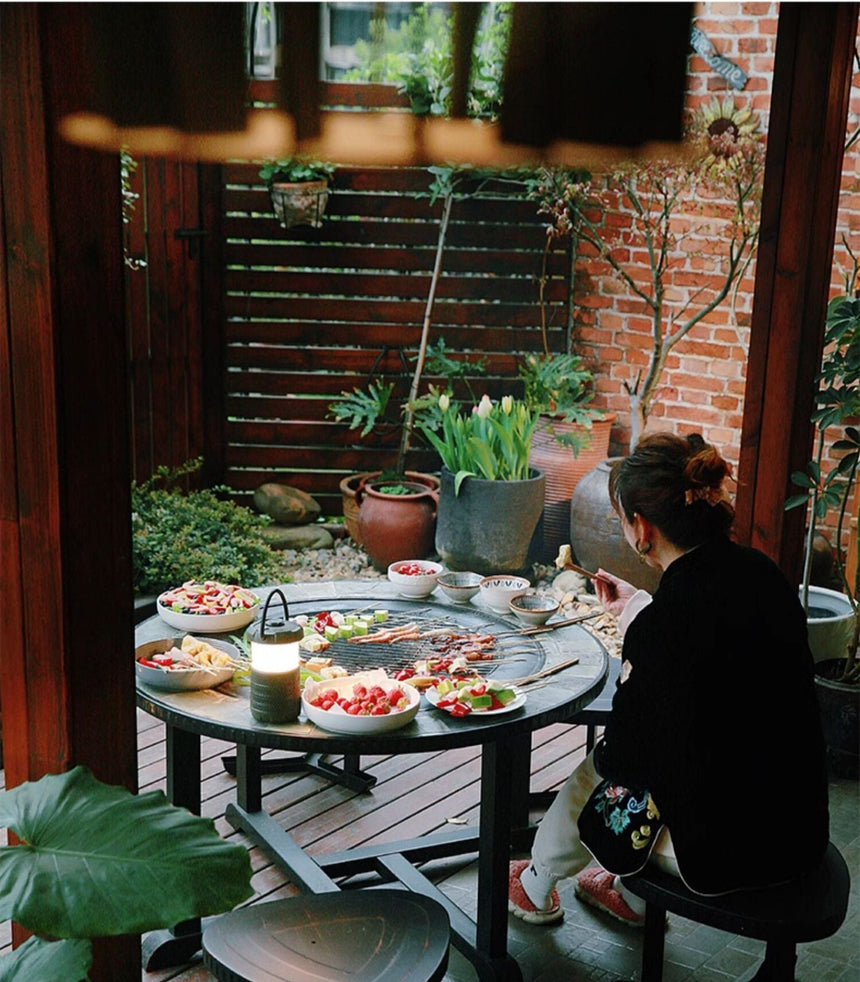 ZIYE Haruki Elegant Iron Grilling Table Set from ZIYE