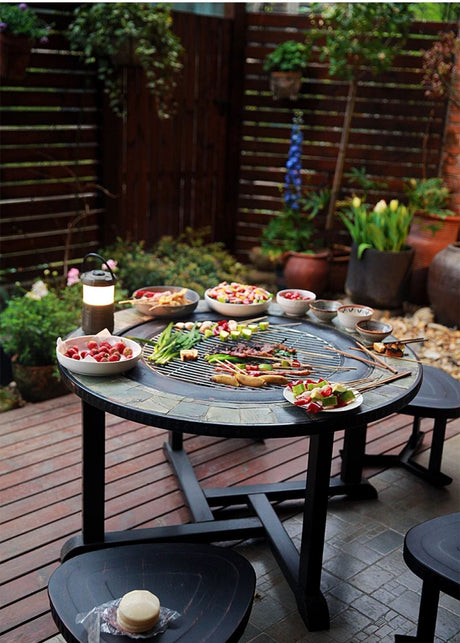ZIYE Haruki Elegant Iron Grilling Table Set from ZIYE