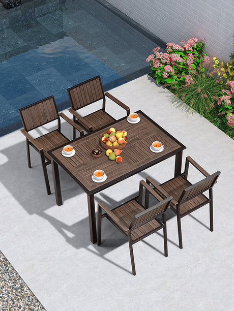 ZIYE Marcellus Weather-Resistant Wooden Table & Chair Set from ZIYE