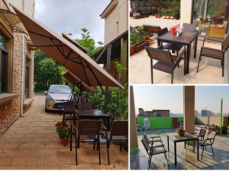 ZIYE Marcellus Weather-Resistant Wooden Table & Chair Set from ZIYE