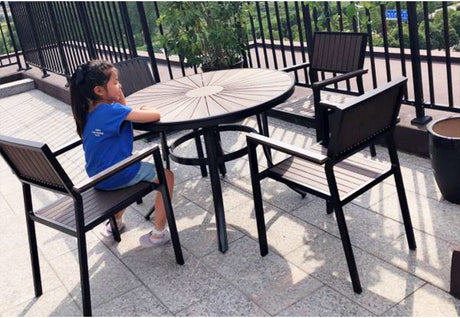 ZIYE Marcellus Weather-Resistant Wooden Table & Chair Set from ZIYE