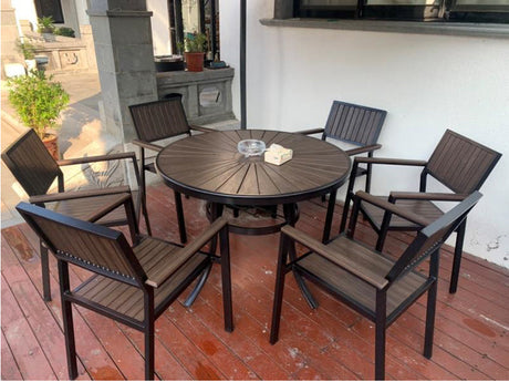 ZIYE Marcellus Weather-Resistant Wooden Table & Chair Set from ZIYE