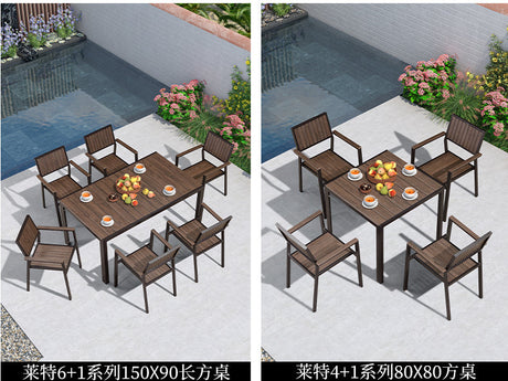 ZIYE Marcellus Weather-Resistant Wooden Table & Chair Set from ZIYE