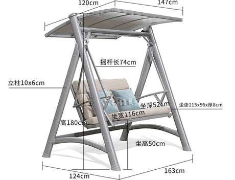 ZIYE Takamatsu Stylish Double Swing Set from ZIYE