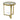 SAVALLE Round Glass Side Table with Metal Base