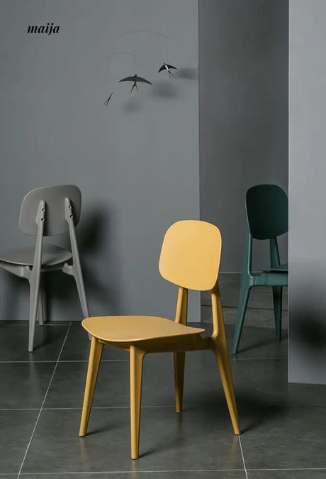 Solid Colour Plastic Dining Chair from MY