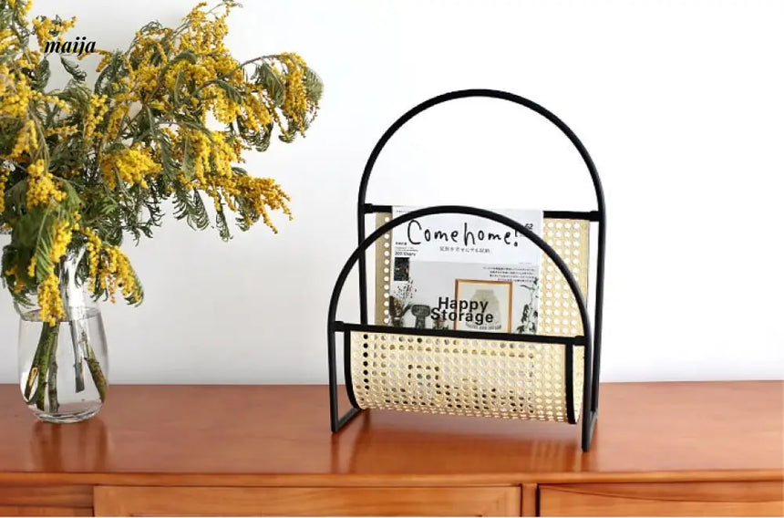 Metal Rattan Magazine Rack from maija