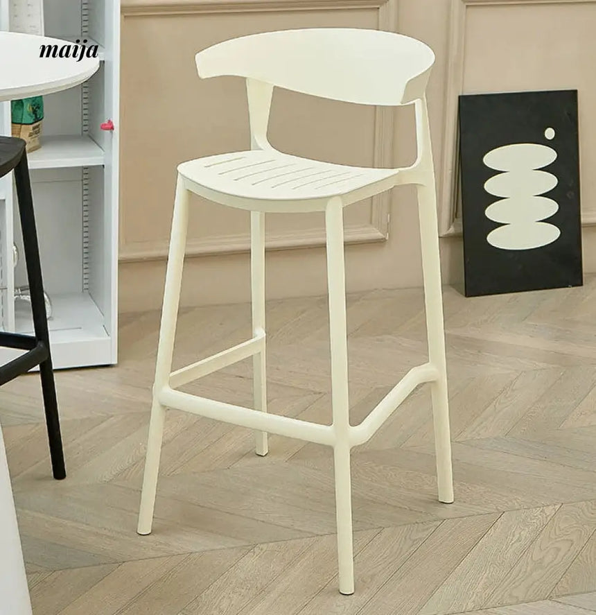 Simple Stackable Plastic Bar Stool from maija