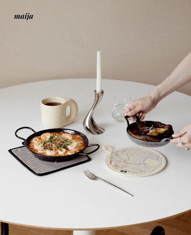 Geometric Cotton Pan Coaster from maija