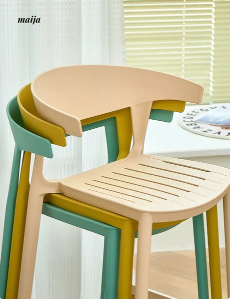 Simple Stackable Plastic Bar Stool from maija