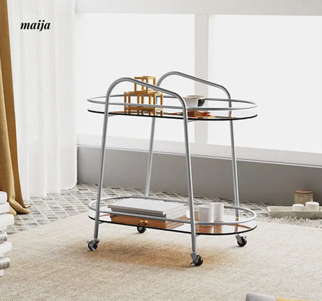 Melanie Oval Tinted Glass Dining Cart from maija