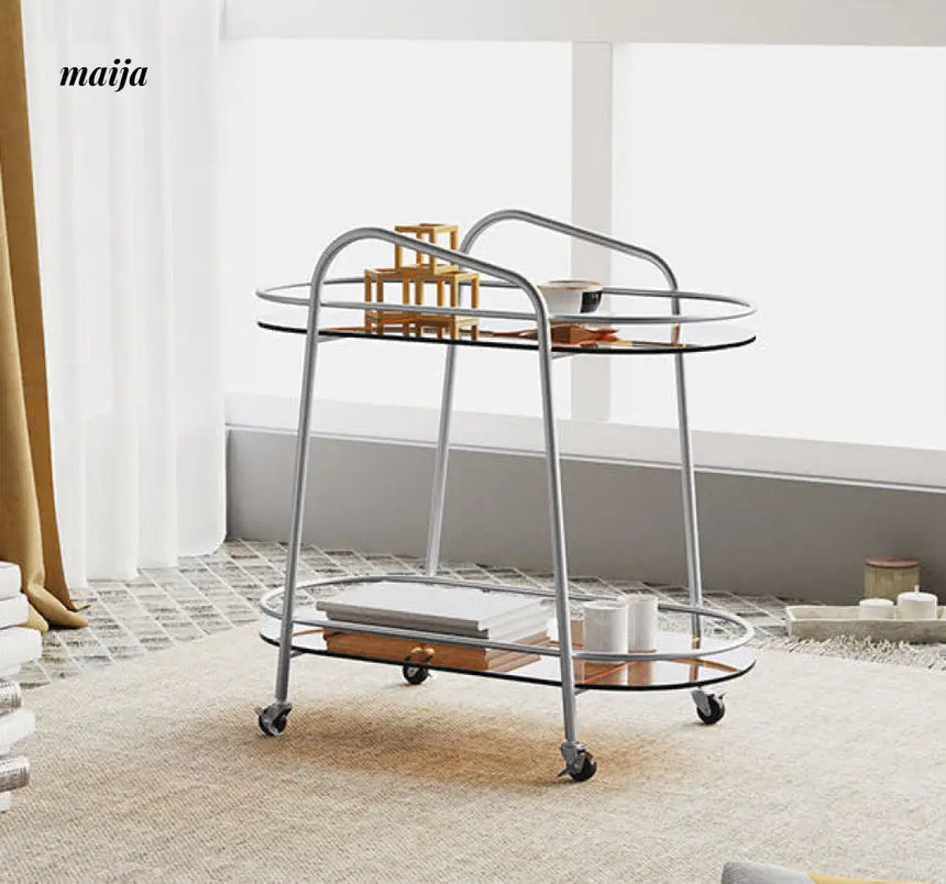 Melanie Oval Tinted Glass Dining Cart from maija