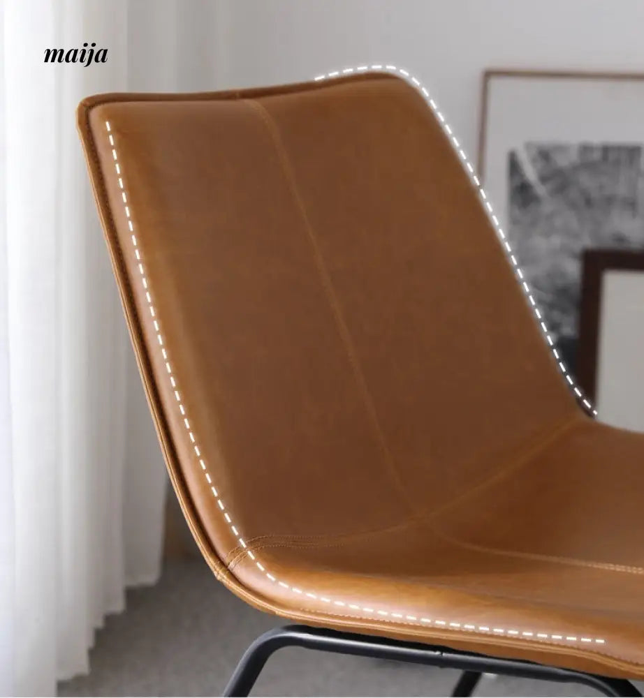 Eliza Lazy Leather Lounge Chair from maija