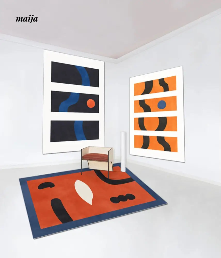 Arran Cain Plush Rectangular Rug from Yueyi