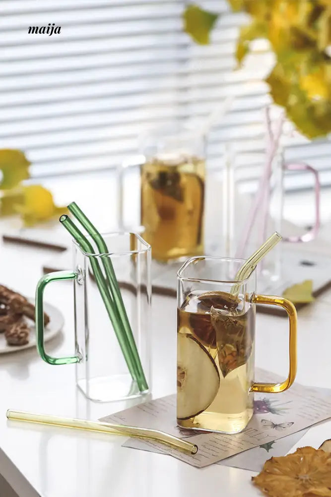 Square Jelly Milk Tea Glass from maija