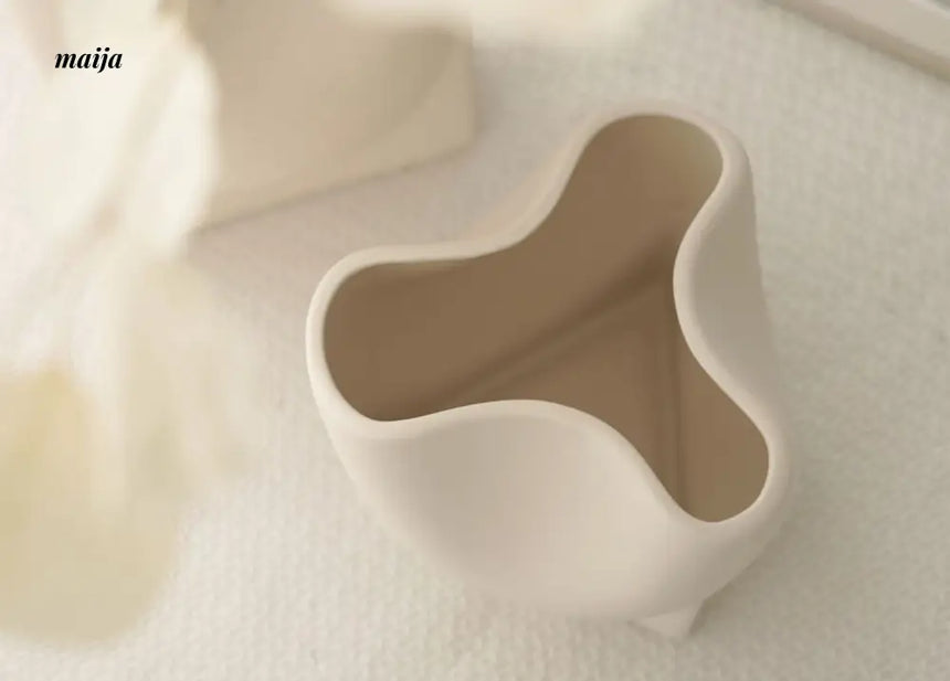Bella Creamy Matte Ceramic Vase from maija