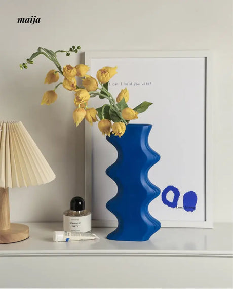 Klein Blue Odd Shaped Vase from maija